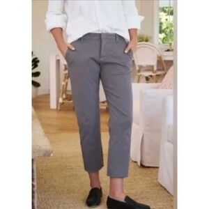 Frank and Eileen Womens Wicklow Pant Low Rise Cotton Chino Frayed Hem Size 0